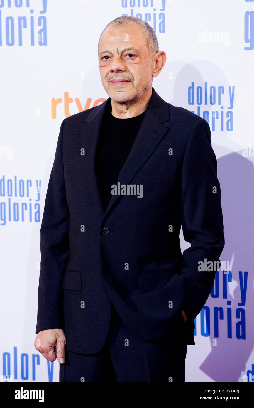 Lluis Pasqual at the premiere of the movie 'Dolor y gloria / Pain & Glory' at the Cine Capitol. Madrid, 13.03.2019 | usage worldwide Stock Photo