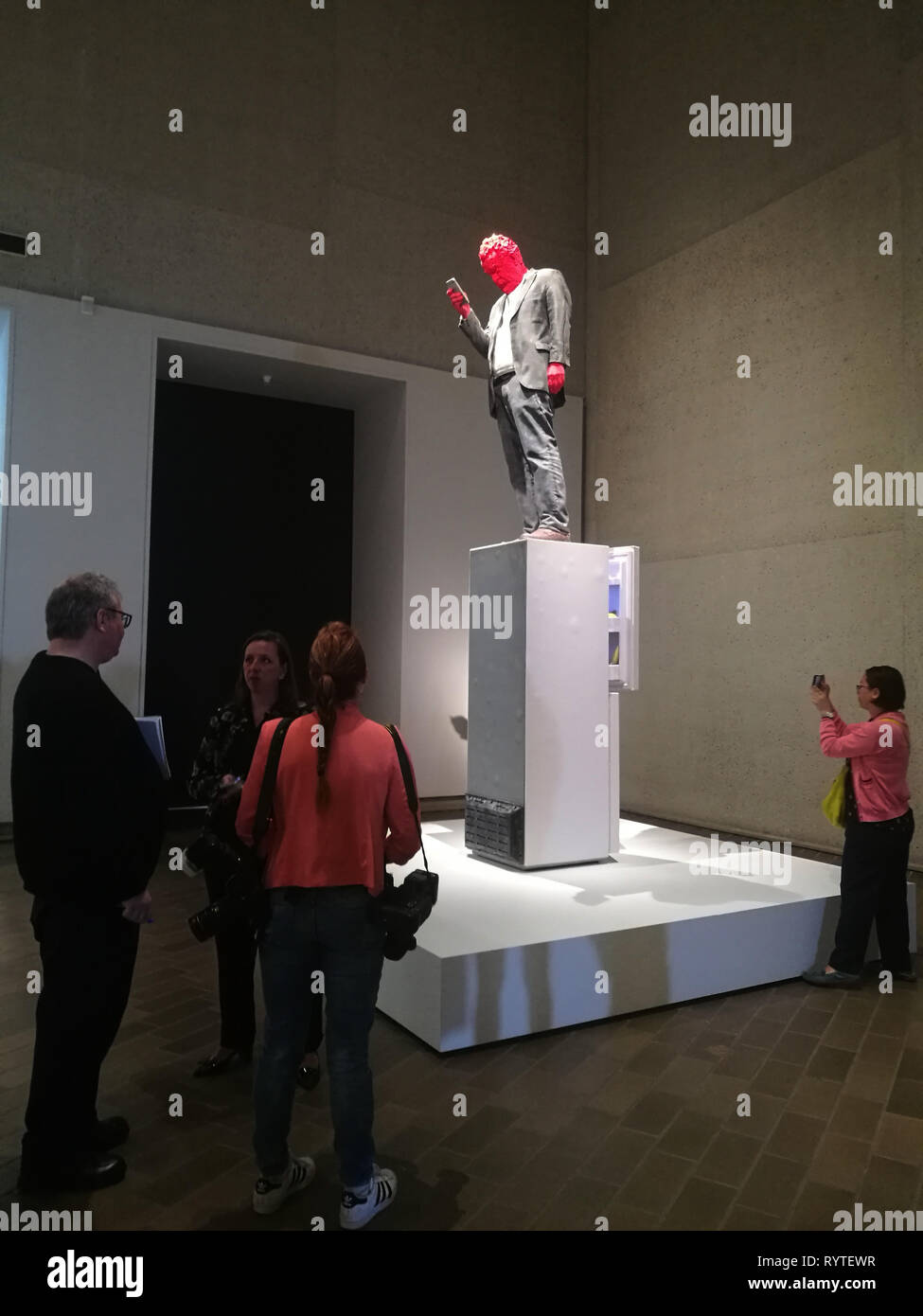 Canberra, Australia. 15th Mar, 2019. People view the newly unveiled wax