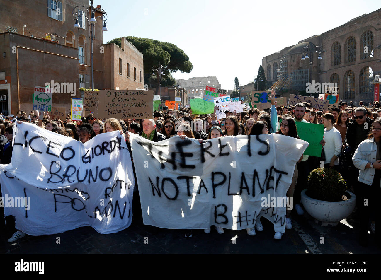 Rome Italy 15th Mar 2019 Banner There S No Planet B Rome