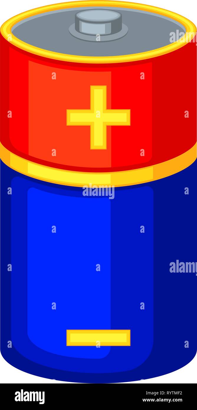 Colorful cartoon D type battery Stock Vector Image & Art - Alamy
