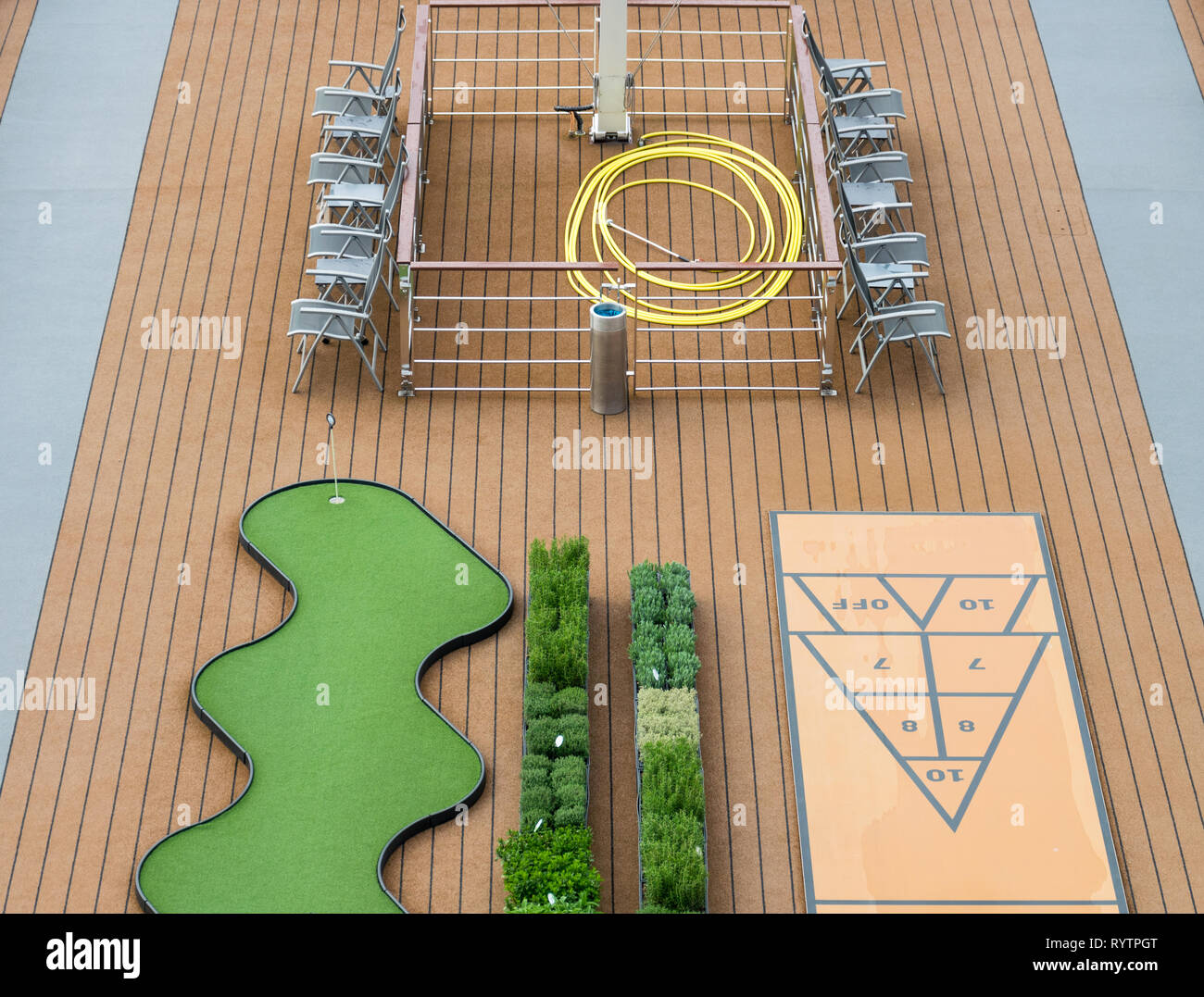 Abstract View Of Games On Board Of A Cruise Ship Miniature