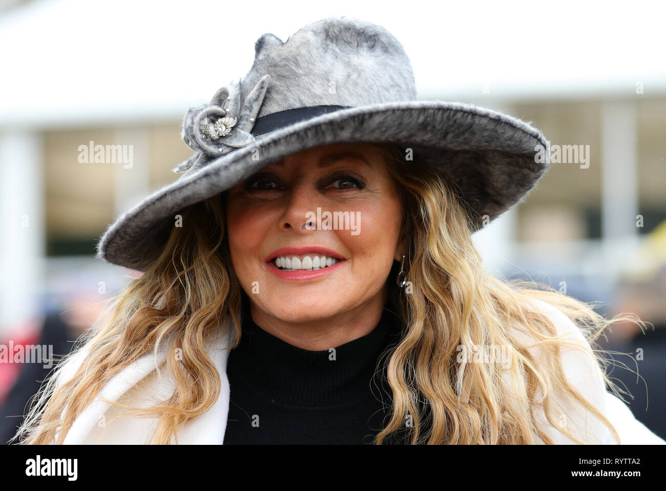 Carol Vorderman during Gold Cup Day of the 2019 Cheltenham Festival at