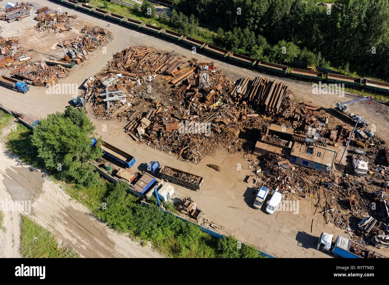 Scrap metal and iron dump Stock Photo Alamy