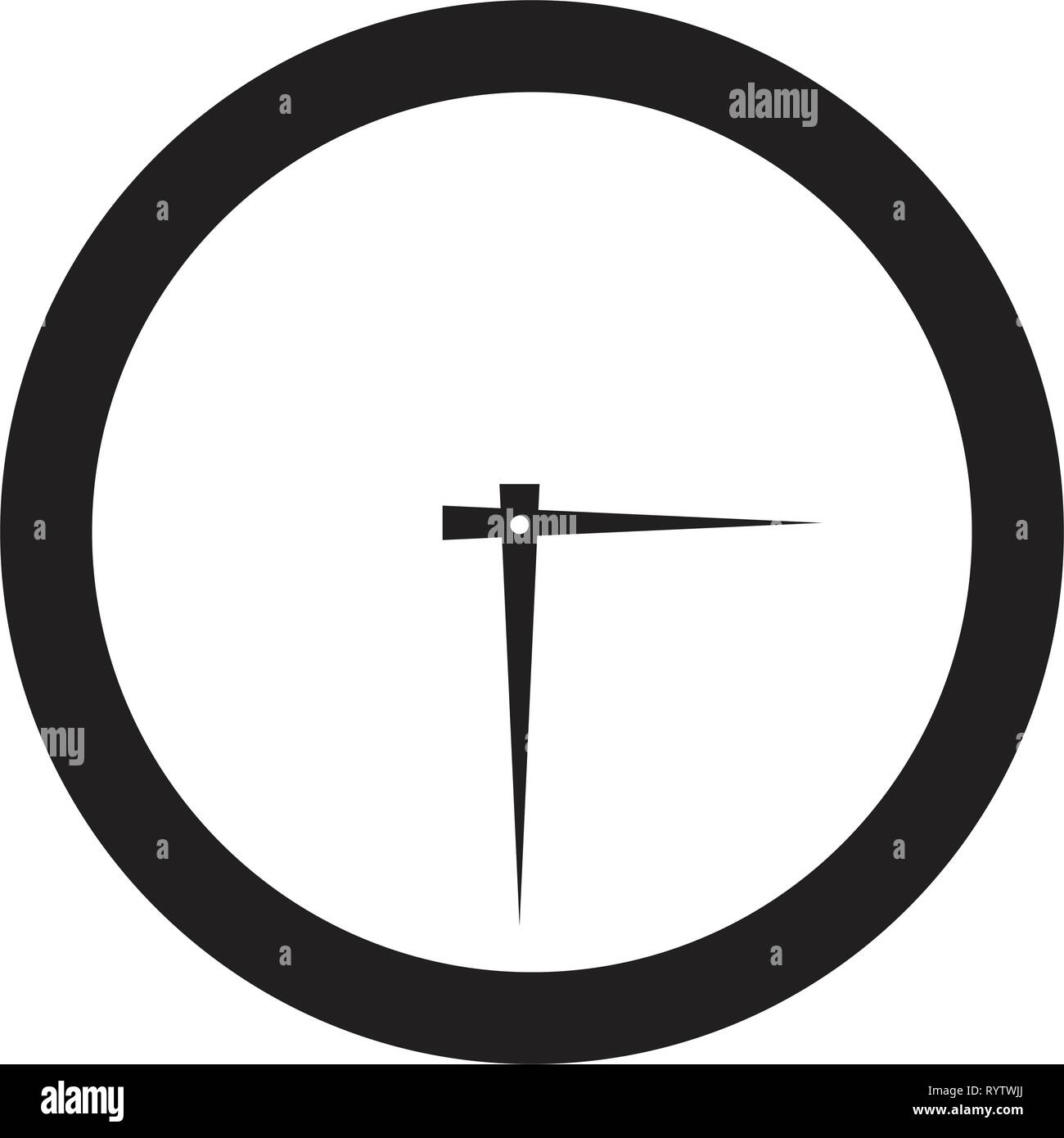 Icon round hours in a flat style. Vector illustration on white ...