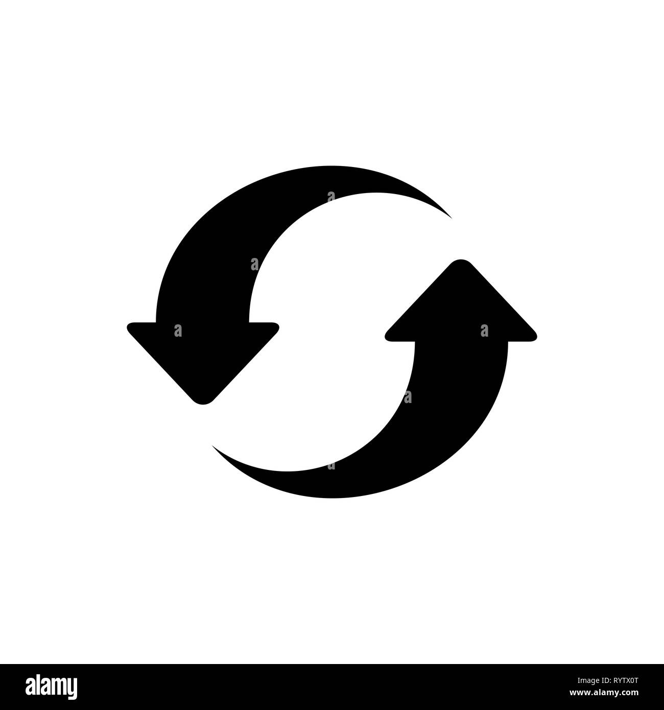 Recycling ackaging symbol simple flat style icon isolated. Stock Vector
