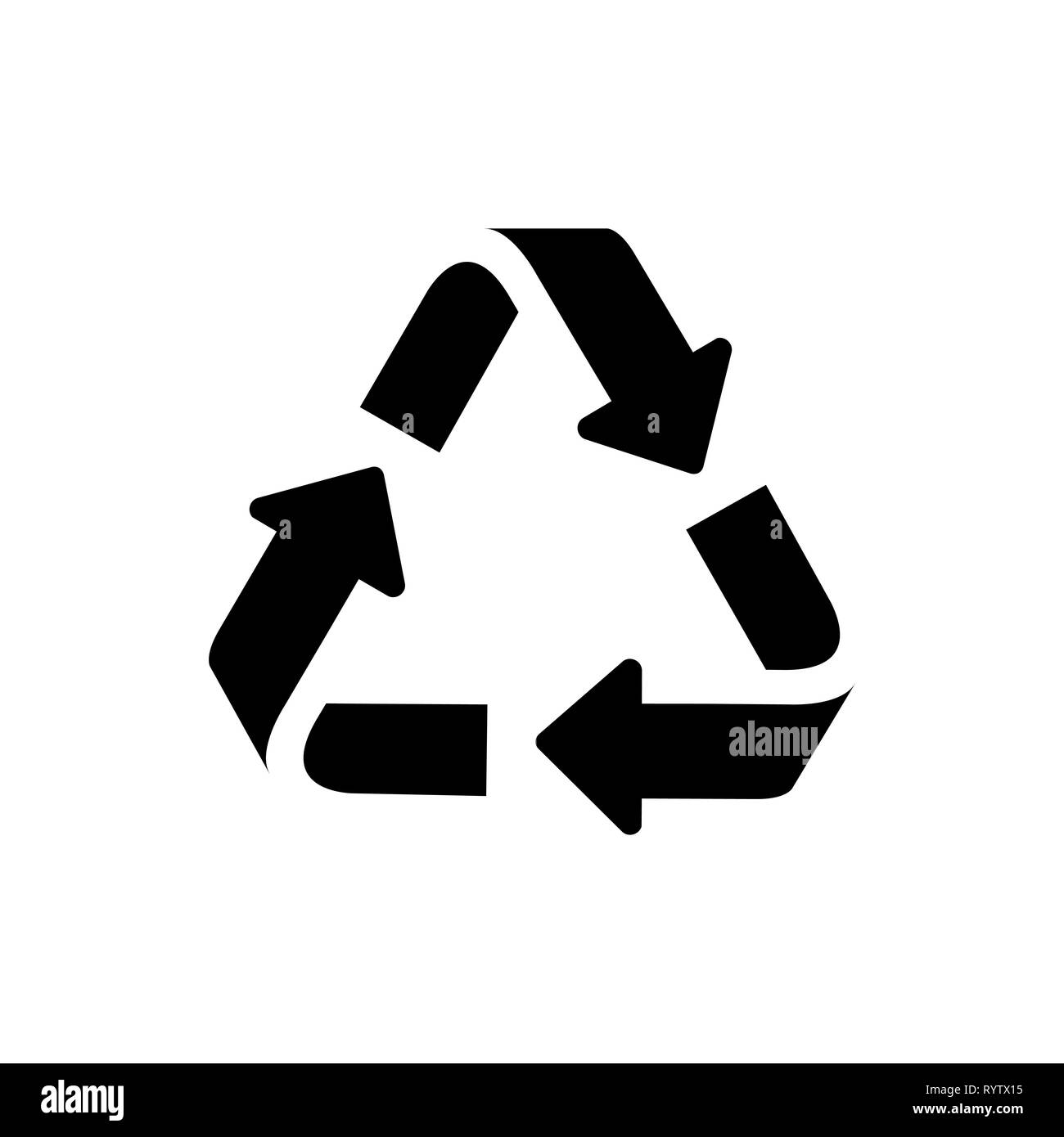 Recycling ackaging symbol simple flat style icon isolated. Stock Vector