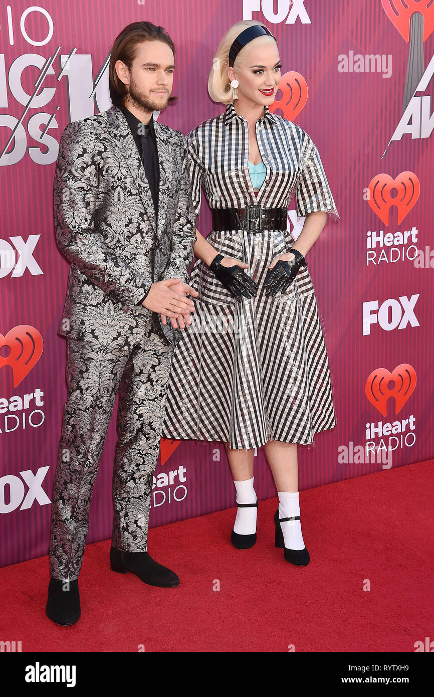 LOS ANGELES, CA MARCH 14 Zedd (L) and Katy Perry attend the 2019