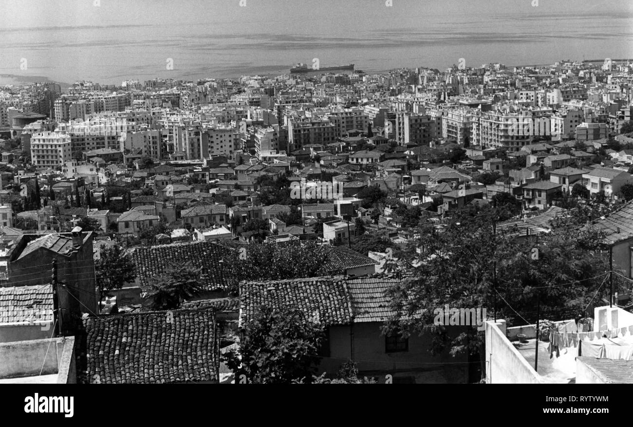 geography / travel, Greece, Salonika, overview, 1960s, Additional-Rights-Clearance-Info-Not-Available Stock Photo