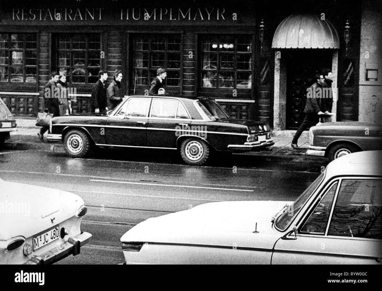 geography / travel, Munich, gastronomy, restaurant Humplmayr, entrance, 1970s, Additional-Rights-Clearance-Info-Not-Available Stock Photo