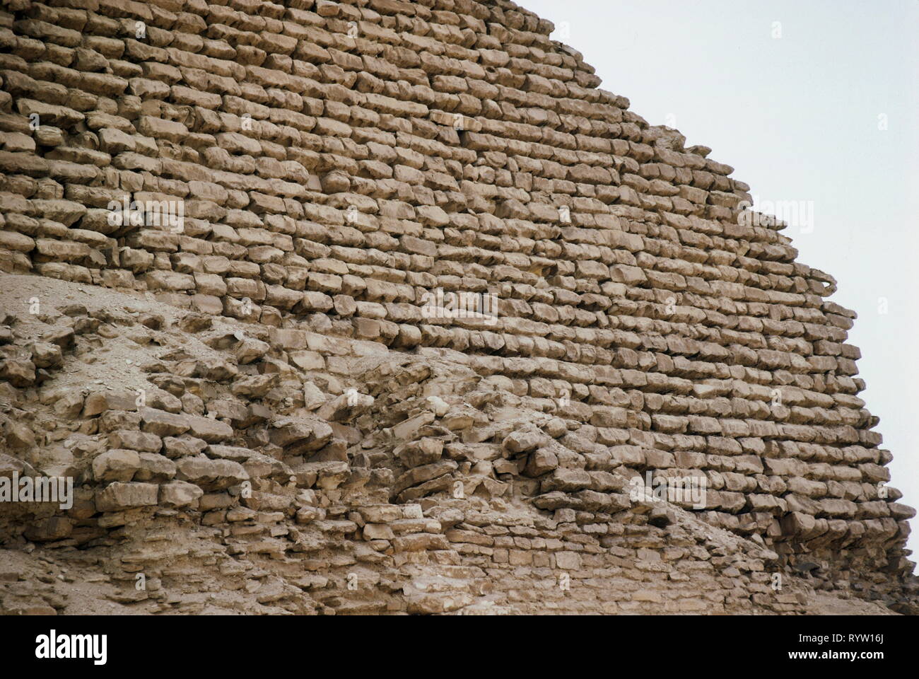 architecture, walls, step pyramid of King Djoser, Saqqarah, Egypt, Additional-Rights-Clearance-Info-Not-Available Stock Photo