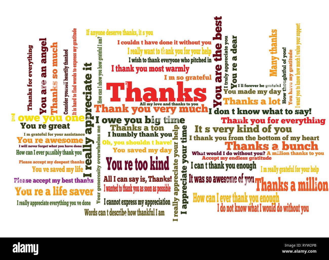Vector thank you message Stock Vector Images Alamy