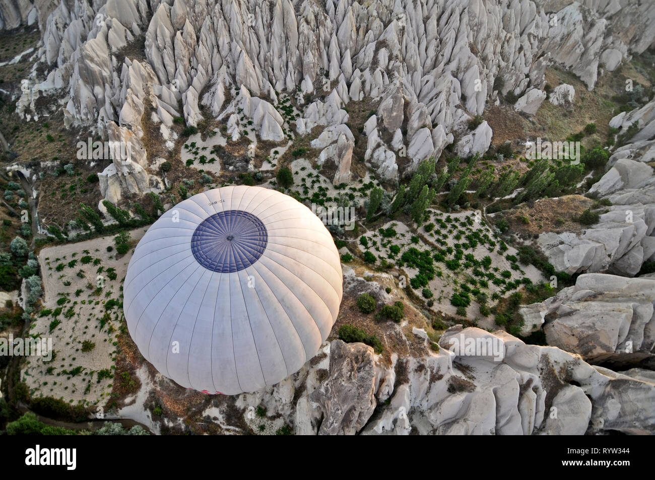 Hot air ballooning in Cappadocia, Turkey Stock Photo