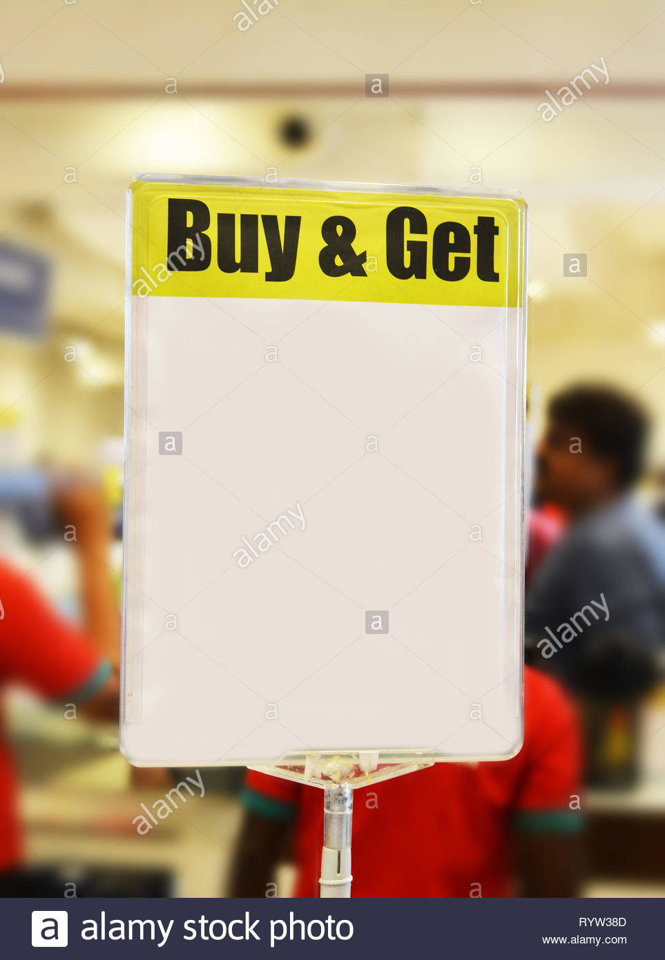 Buy And Get Display Banner Portrait Stock Photo 240881885 Alamy