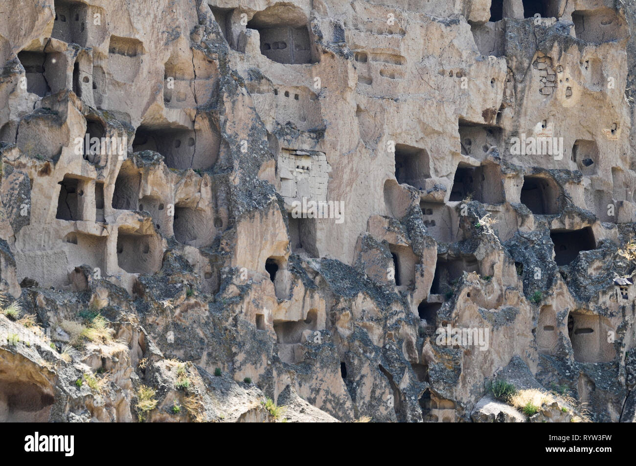 Ancient cave houses Cappadocia, Turkey Stock Photo