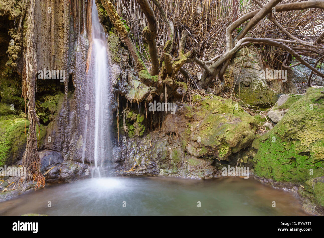 Waterfall in Casarabonela, Malaga. Spain Stock Photo