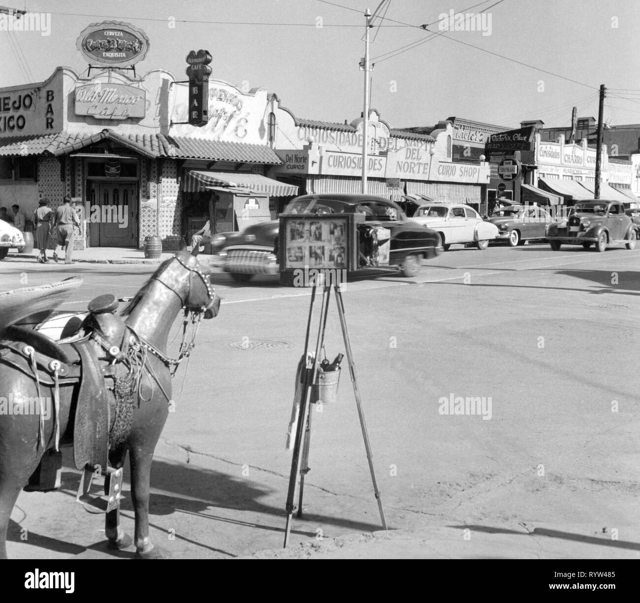 geography / travel, Mexico, Ciudad Juarez, street scenes, 1962, Additional-Rights-Clearance-Info-Not-Available Stock Photo