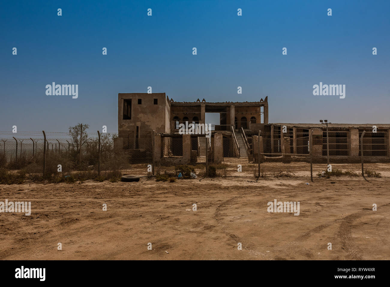 The ruins of the former Ottoman sea port and customs in Al Ahsa, Saudi Arabia Stock Photo