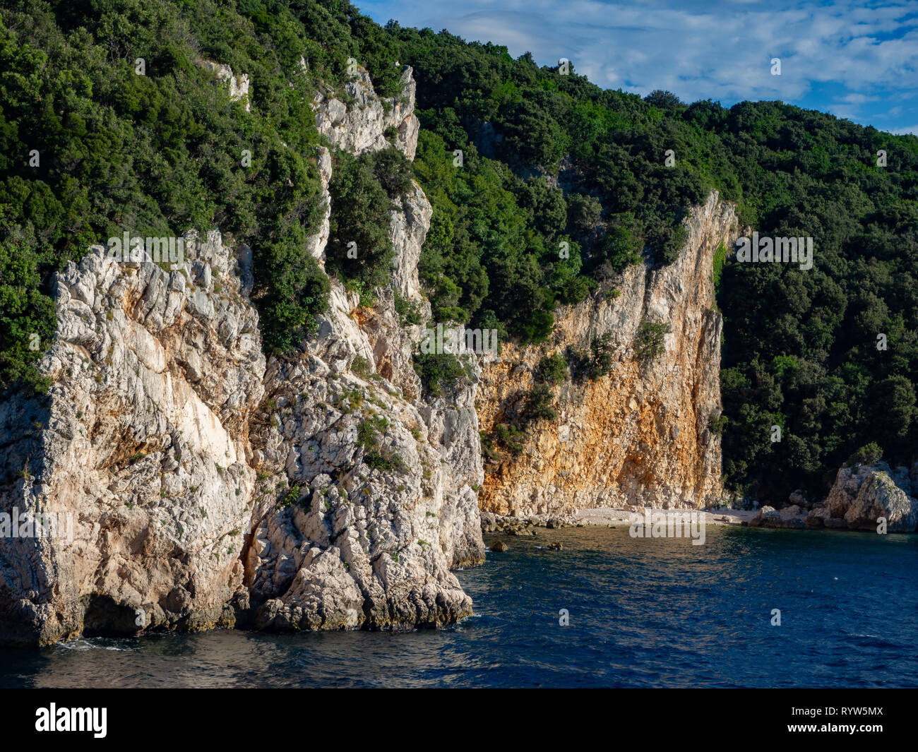 Cliffs on coast Stock Photo