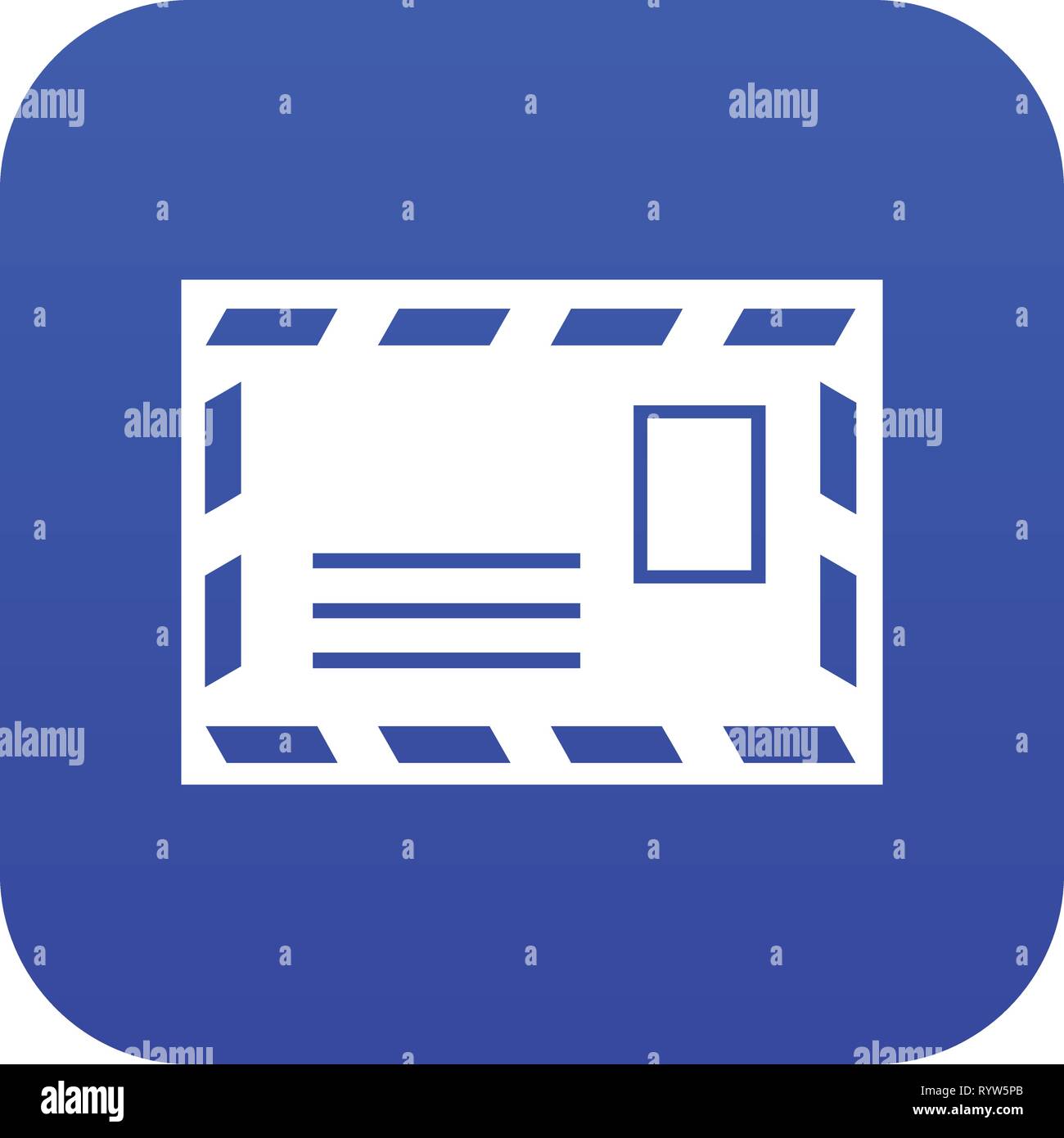 Blue envelope air mail Stock Vector Images - Alamy