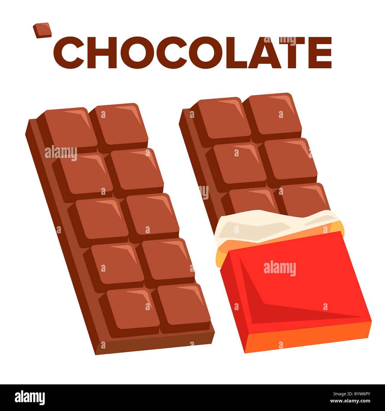 Chocolate Bar Icon Vector. Dark Opened Taste Bar. Isolated Flat Cartoon  Illustration Stock Vector Image & Art - Alamy