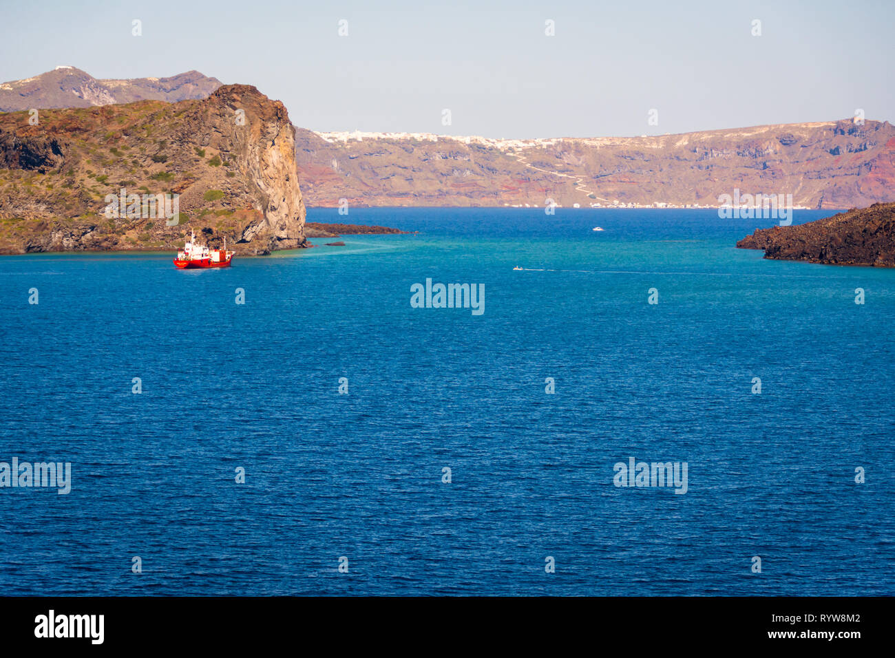 panorama of Thira (Santorini) Stock Photo