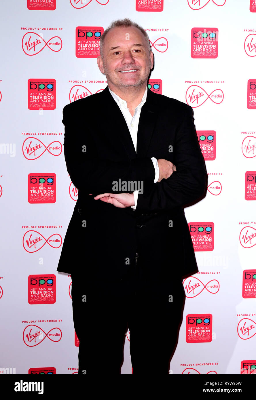 Bob Mortimer attends Virgin Media's 42nd Broadcasting Press Guild Awards at Banking Hall in