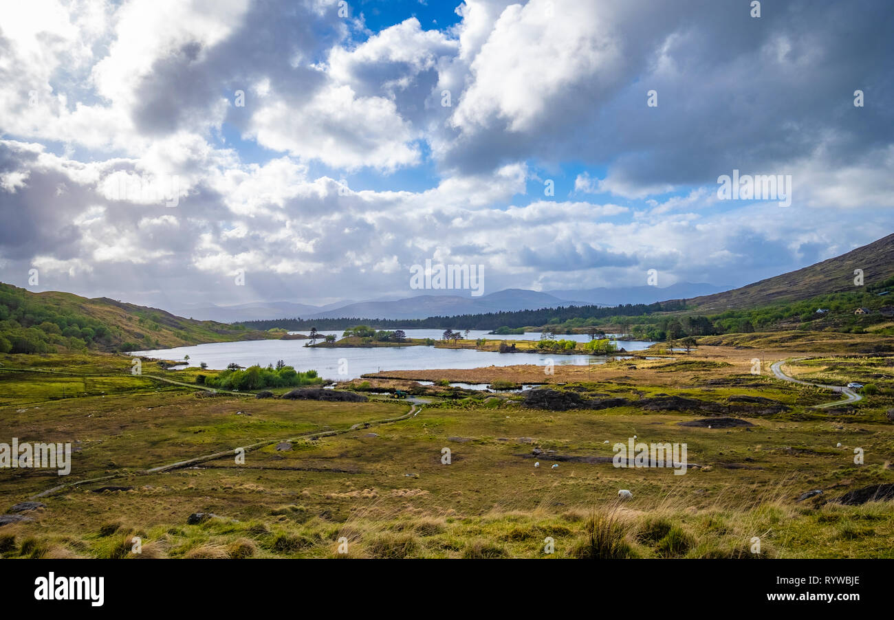 Lough Inchiquin on Beara Peninsula Stock Photo - Alamy