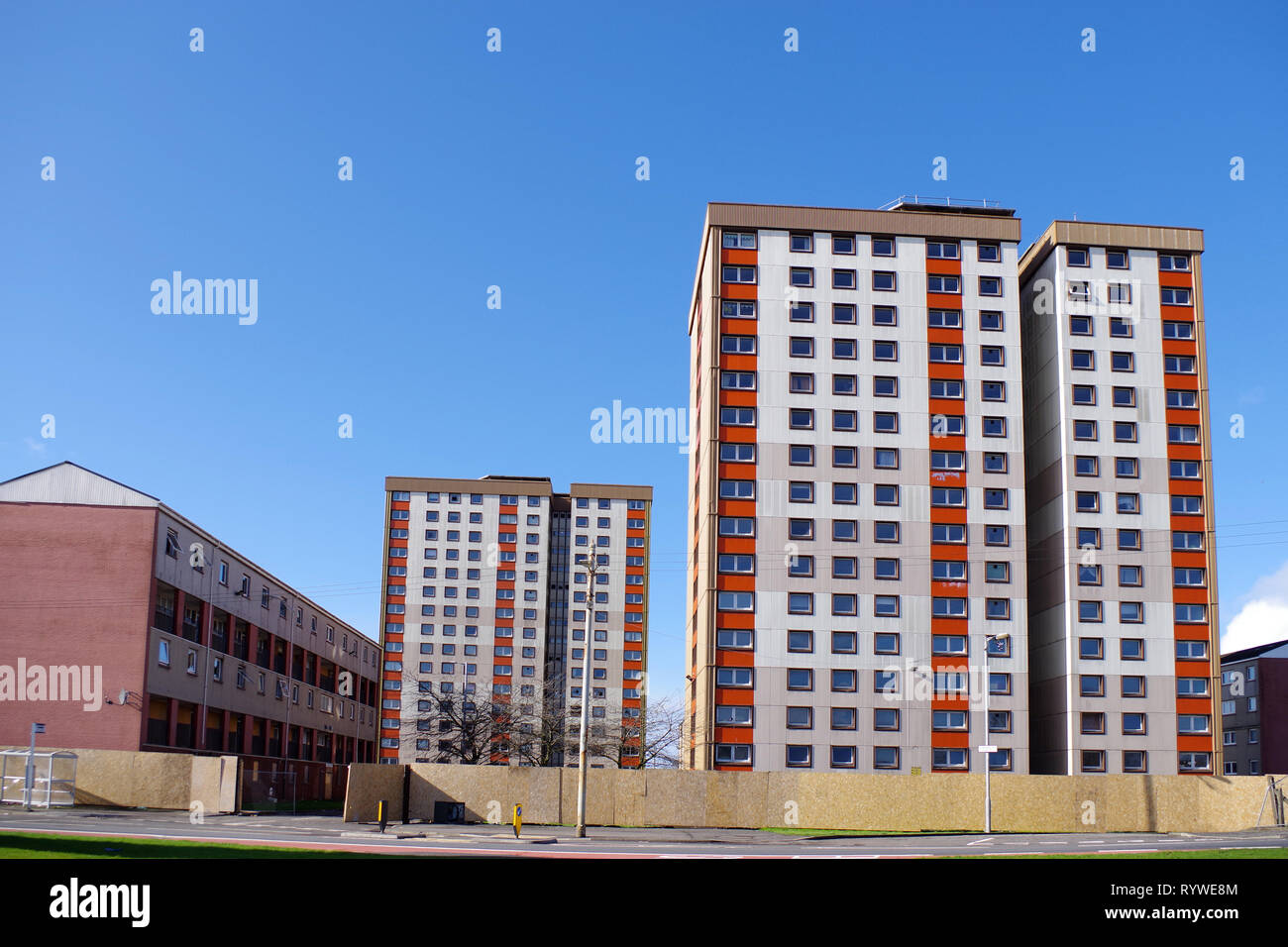 Flats at the start of the Yoker/Clydebank boundary awaiting demolition