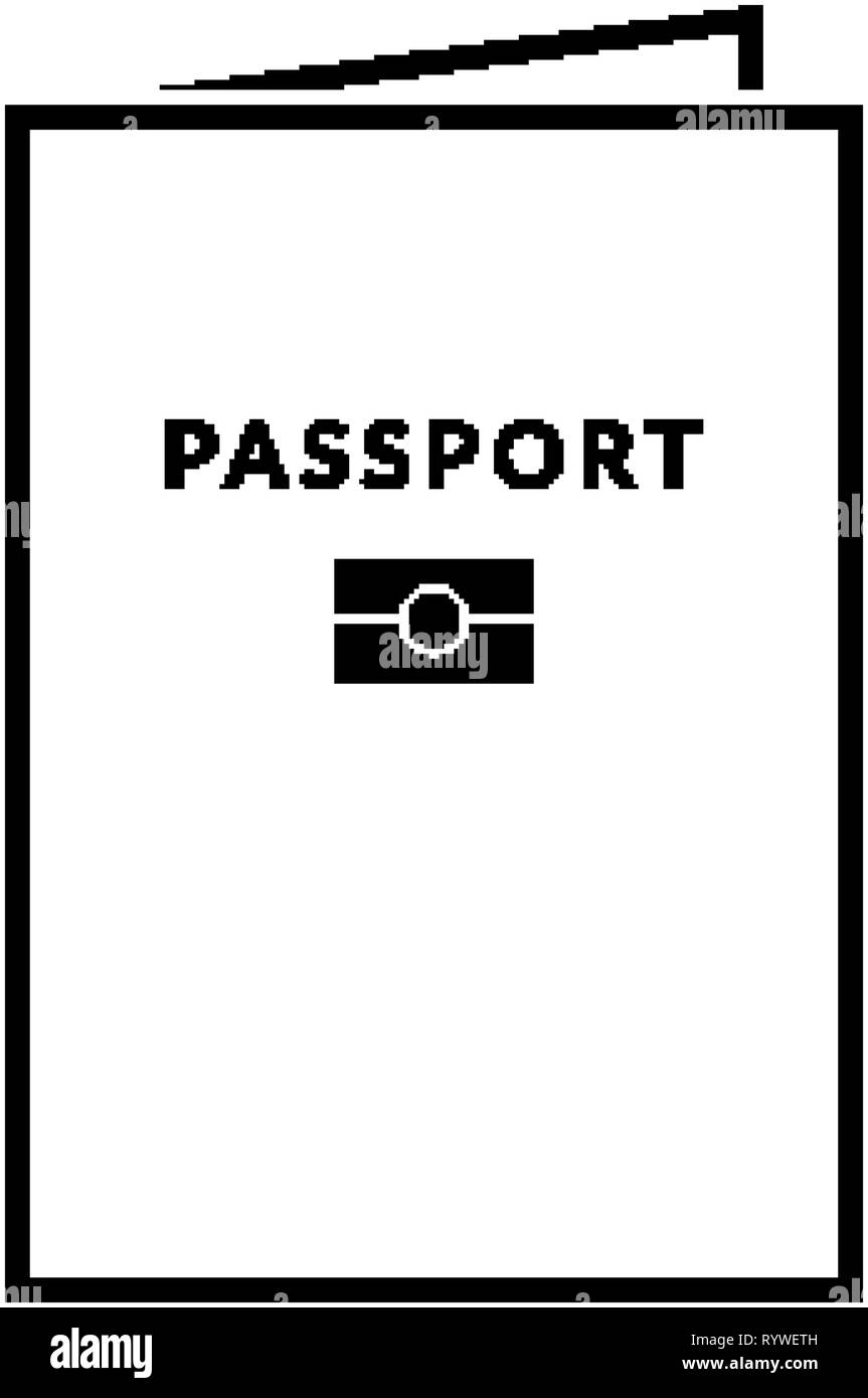 Biometric passport icon. State citizen id sign Stock Vector