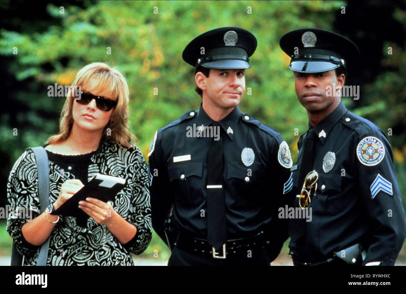 STONE,GUTTENBERG,WINSLO, POLICE ACADEMY 4: CITIZENS ON PATROL, 1987 Stock Photo