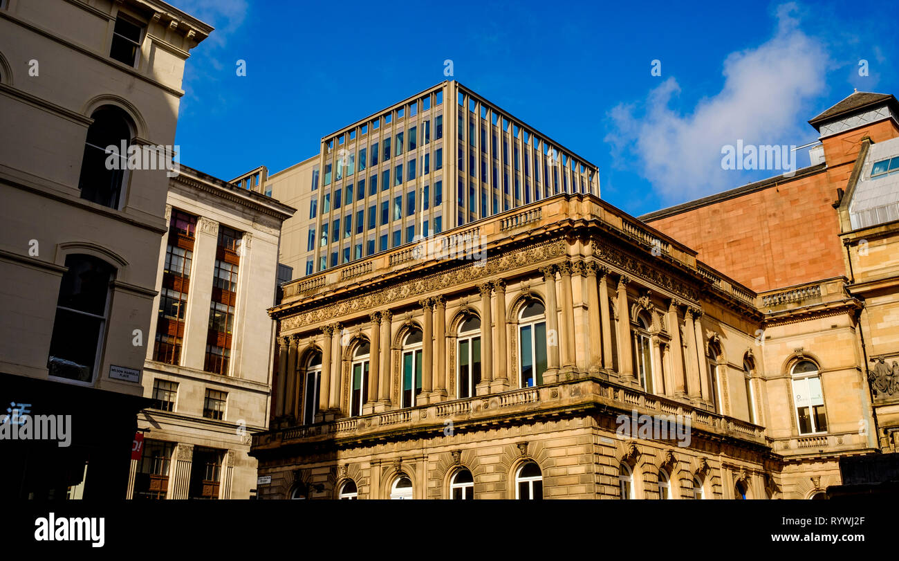 Architecture in West George Street, Glasgow, Scotland Stock Photo