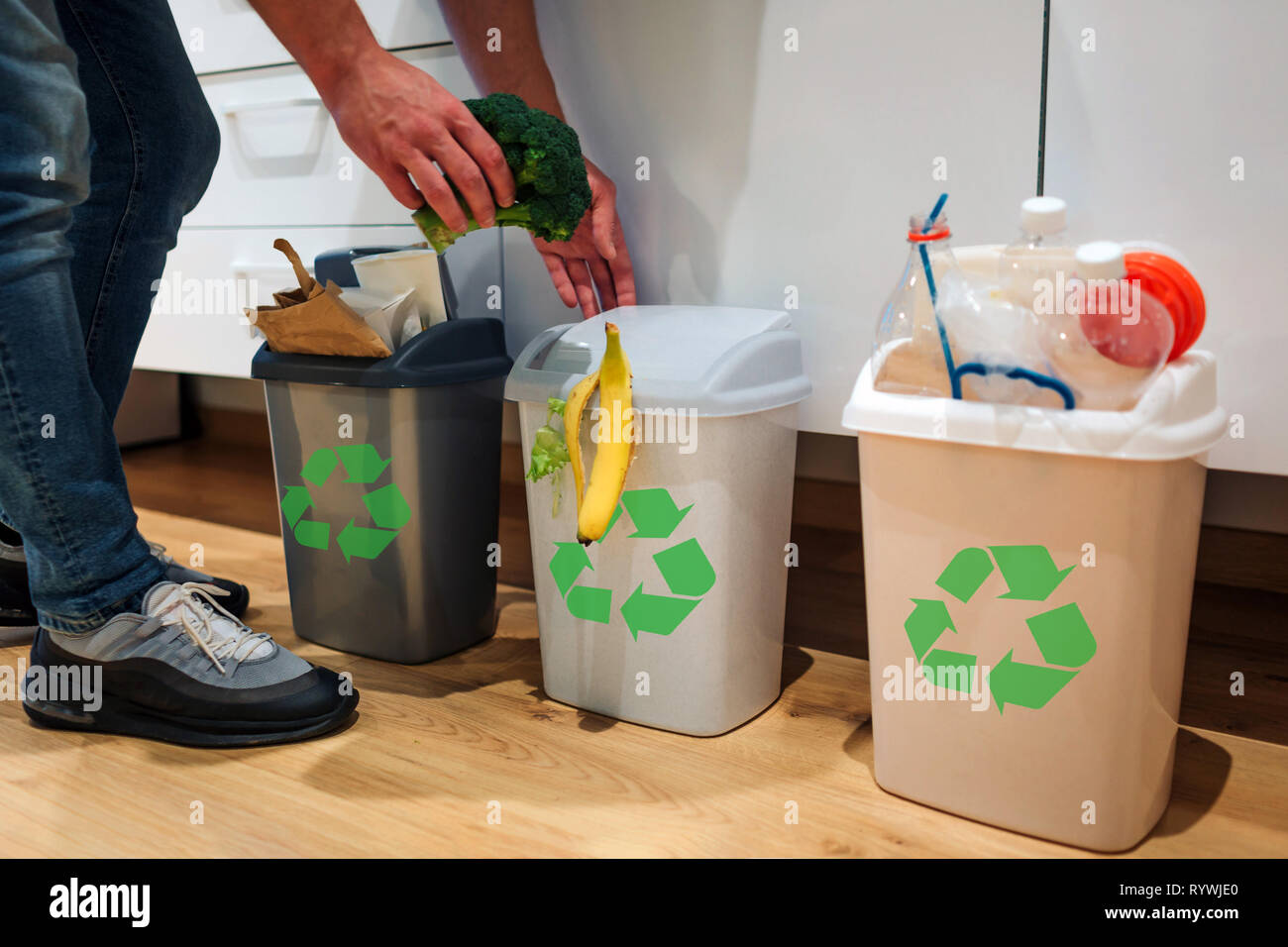 Recycling Bins Kitchen High Resolution Stock Photography And Images Alamy