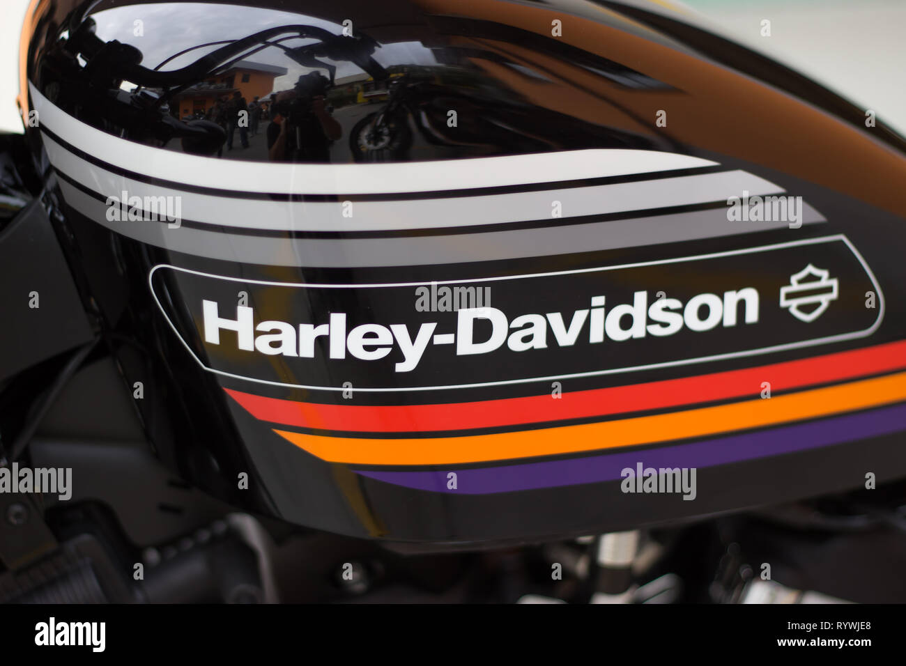 Harley Davidson 'Open House Event' in Italy Sportster Model tank Stock Photo