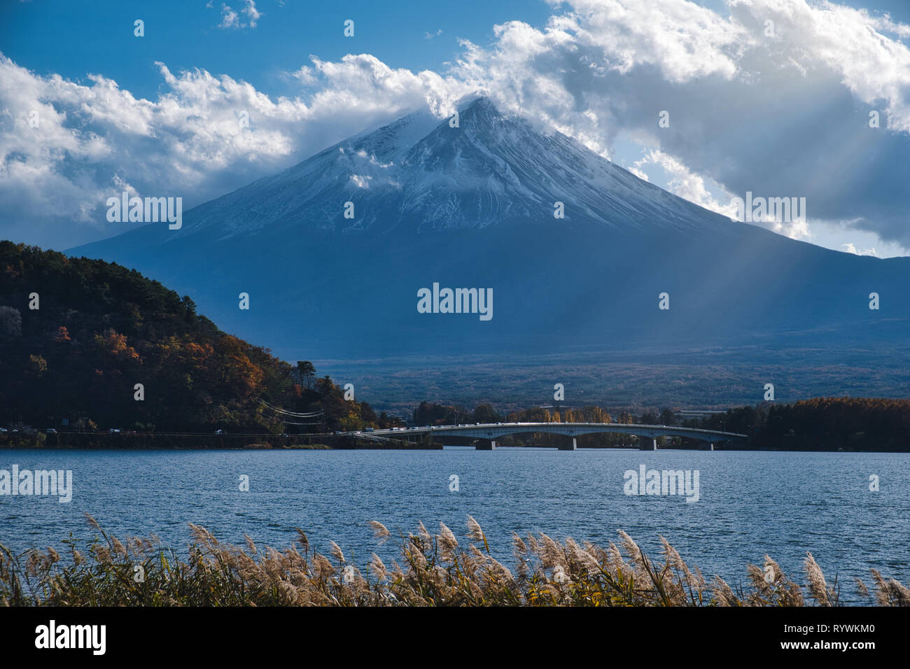 Photo of the Mount Fuji near the sunset time Stock Photo