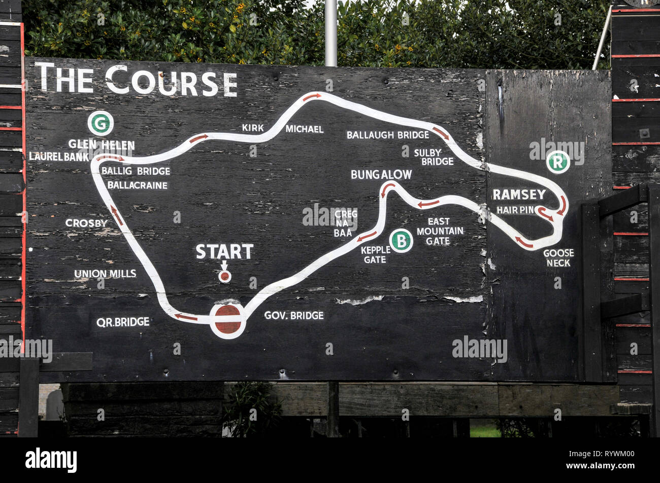 Tt race circuit map hires stock photography and images Alamy