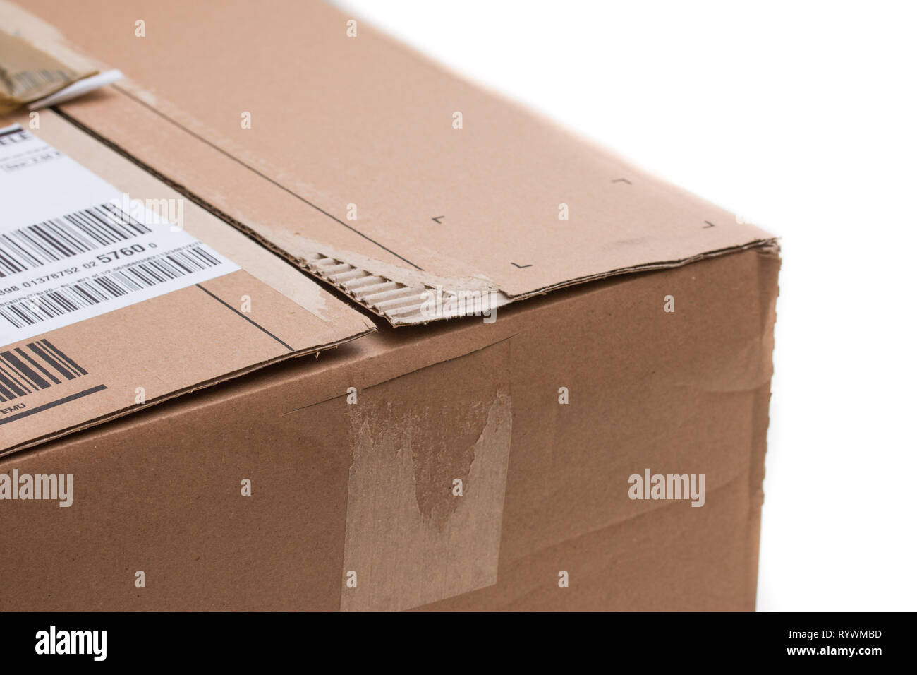 Cardboard box shipping concept Isolated brown parcel Stock Photo Alamy