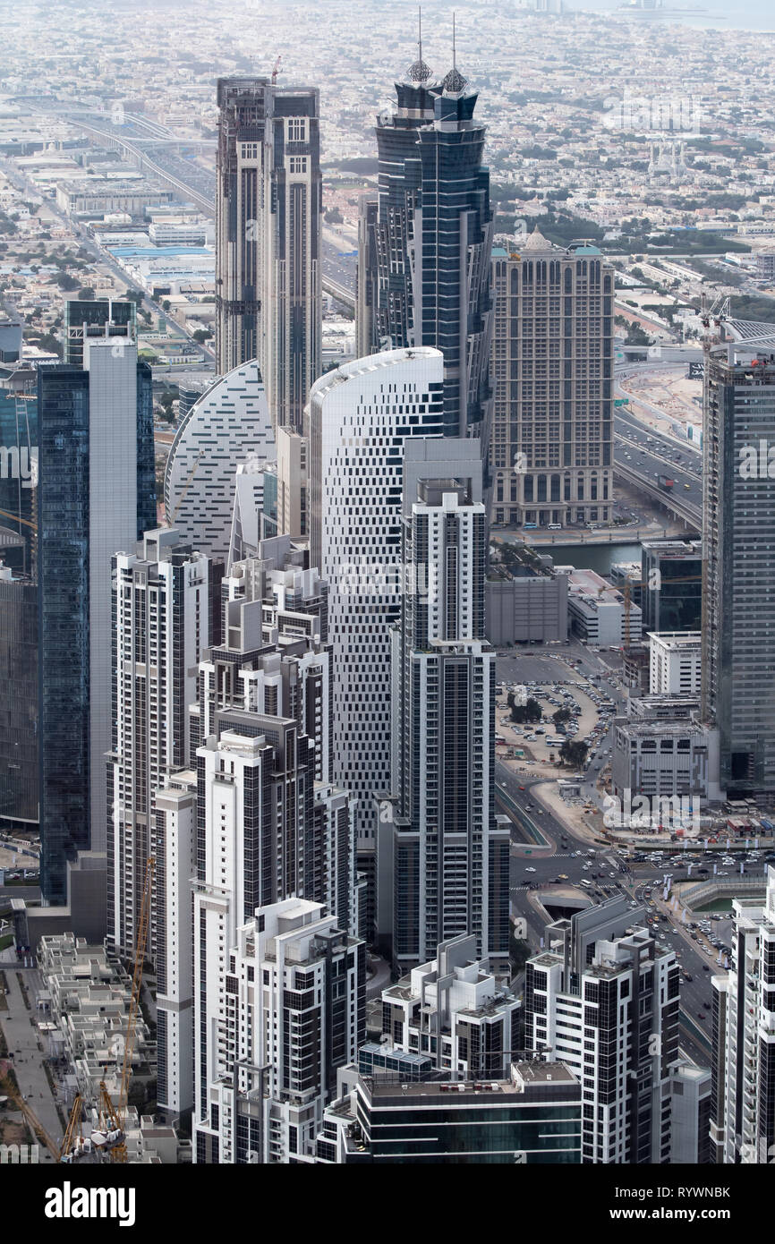 Spectacular aerial view of downtown Dubai Stock Photo - Alamy