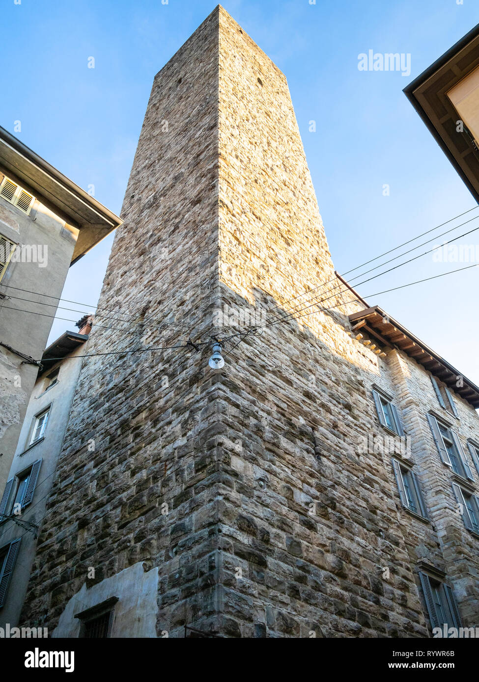 Travel To Italy Medieval Tower Torre Del Gombito In Upper Town Citta 