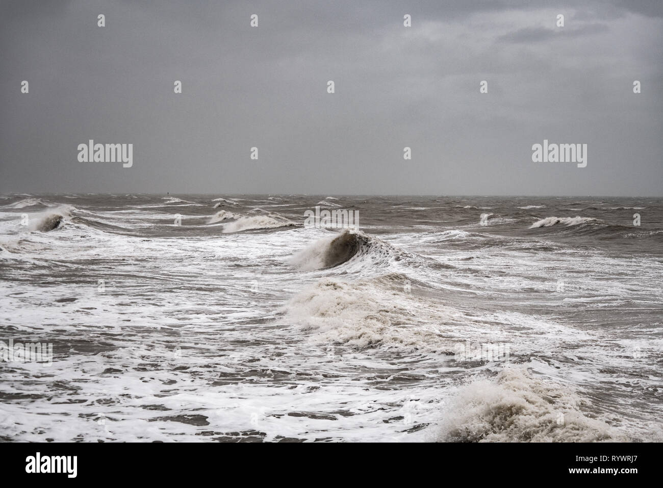 bad weather and rough seas Stock Photo