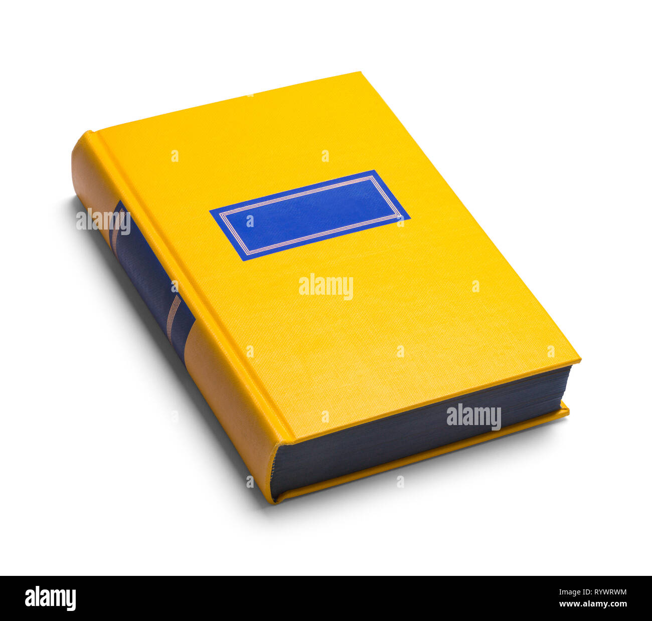 Old Closed Yellow Book Isolated On White Stock Photo Alamy