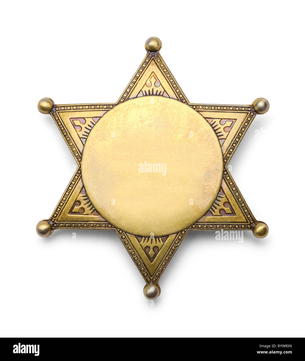Old West brass star Lawman Police Badge: Deluxe Deputy Sheriff