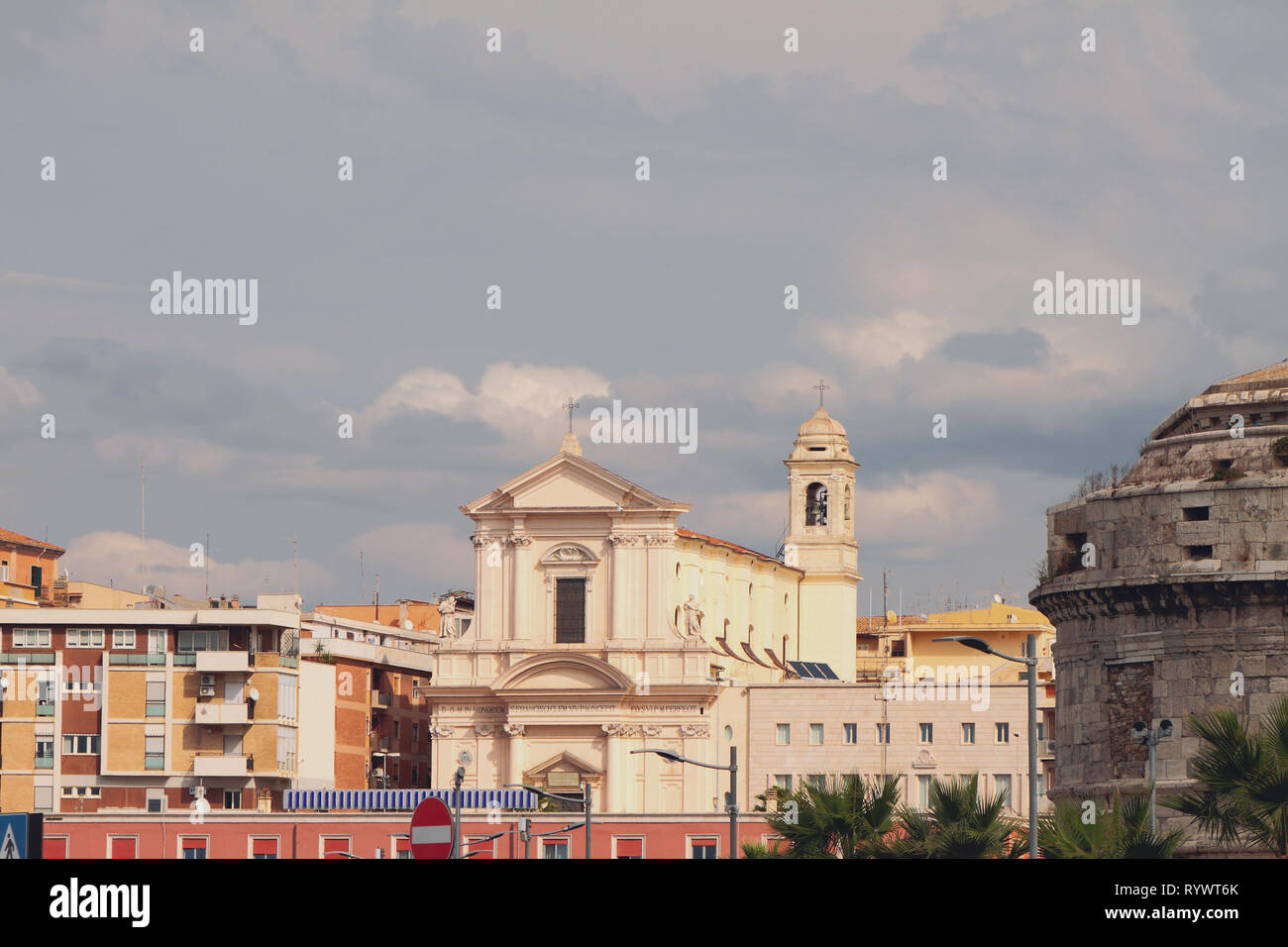 Saint Francis cathedral. Civitavecchia, Italy Stock Photo Alamy