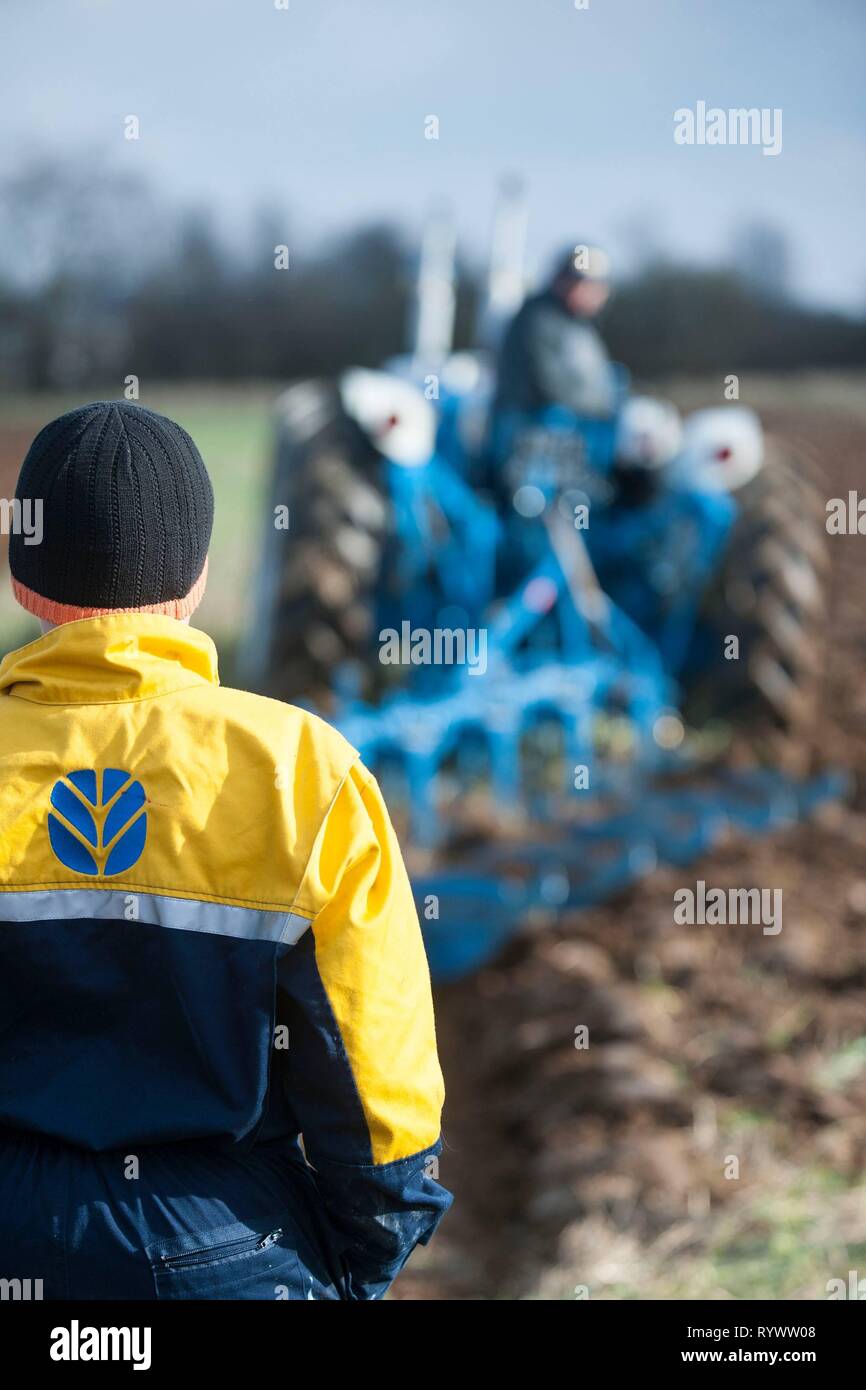 New Holland Tractor its Traditional Branding Stock Photo Alamy