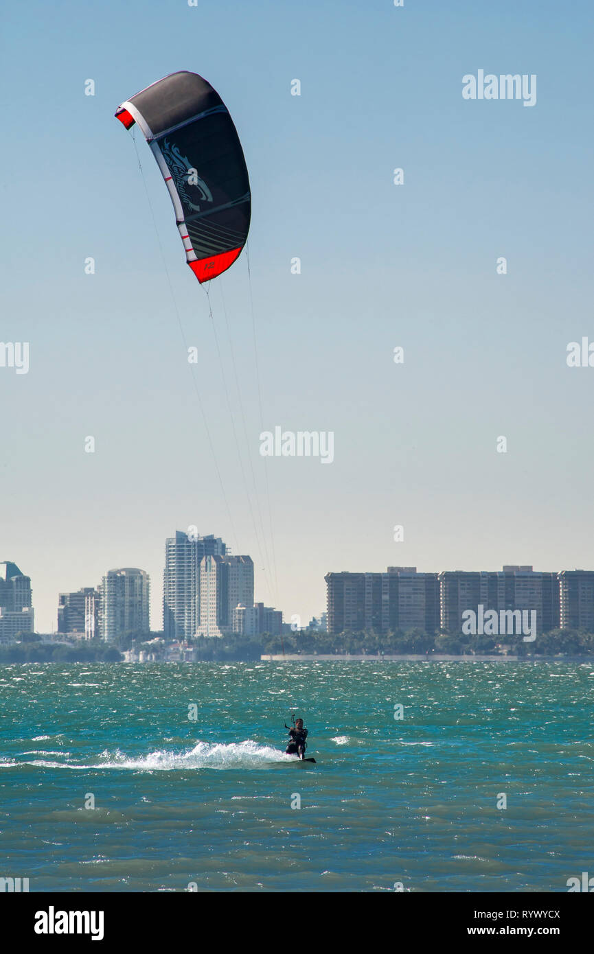 Kitesurfing in Miami, Florida Stock Photo Alamy