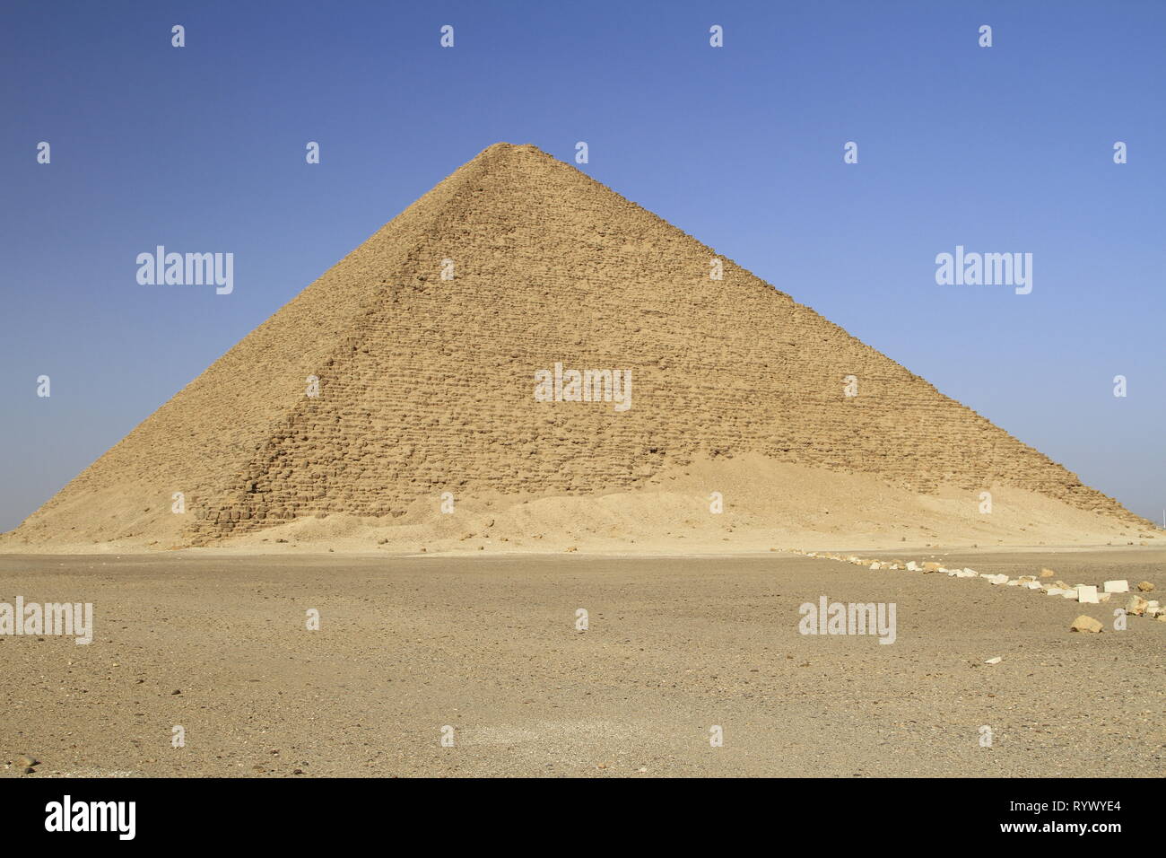 Old Kingdom Red Pyramid, Dahshur necropolis, 40 miles south of Cairo, Egypt Stock Photo