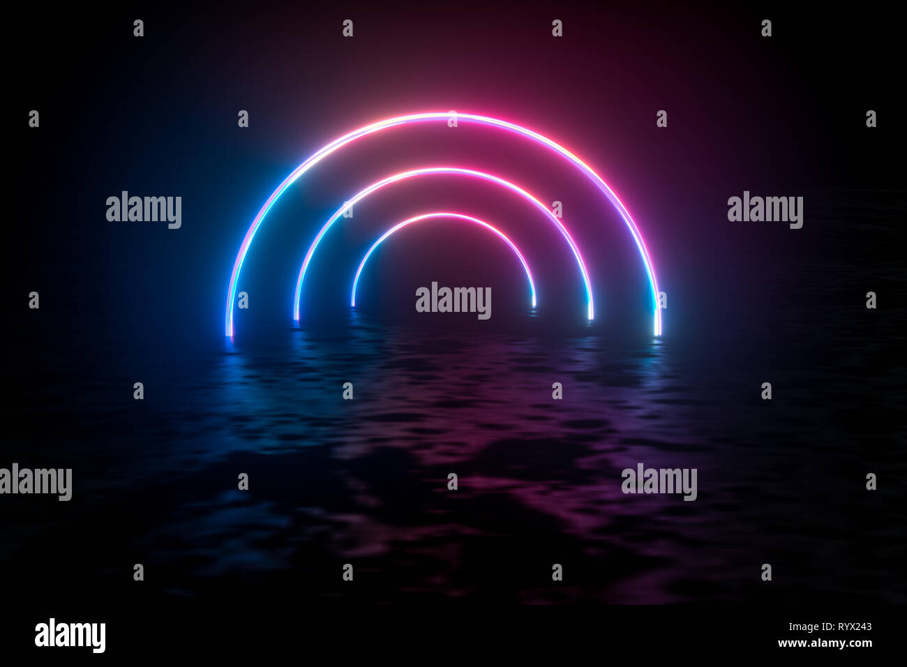 colorful glowing lines, 3d rendering Stock Photo - Alamy