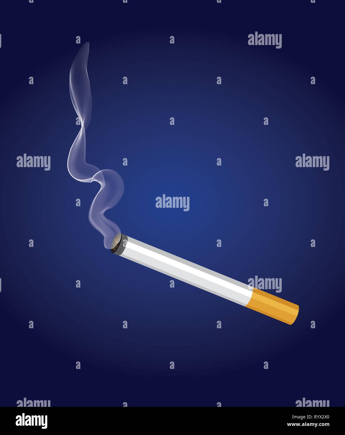 A smoking cigarette Stock Vector