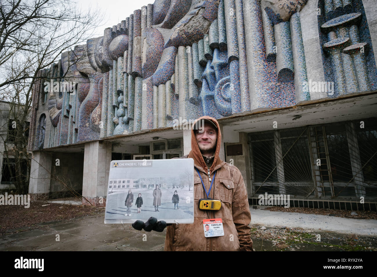 The abandoned city of Pripyat, Chernobyl nuclear power plant disaster exclusion zone, Ukraine. Stock Photo
