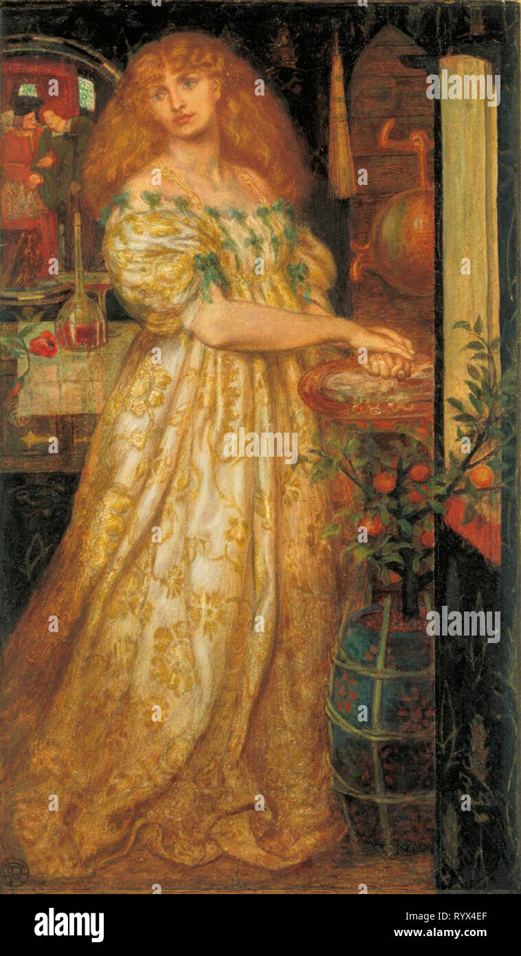 Lucrezia Borgia 1860-1 Dante Gabriel Rossetti 1828-1882 Presented in memory of Henry Michael Field by Charles Ricketts through the Art Fund 1916 http://www.tate.org.uk/art/work/N03063 Stock Photo
