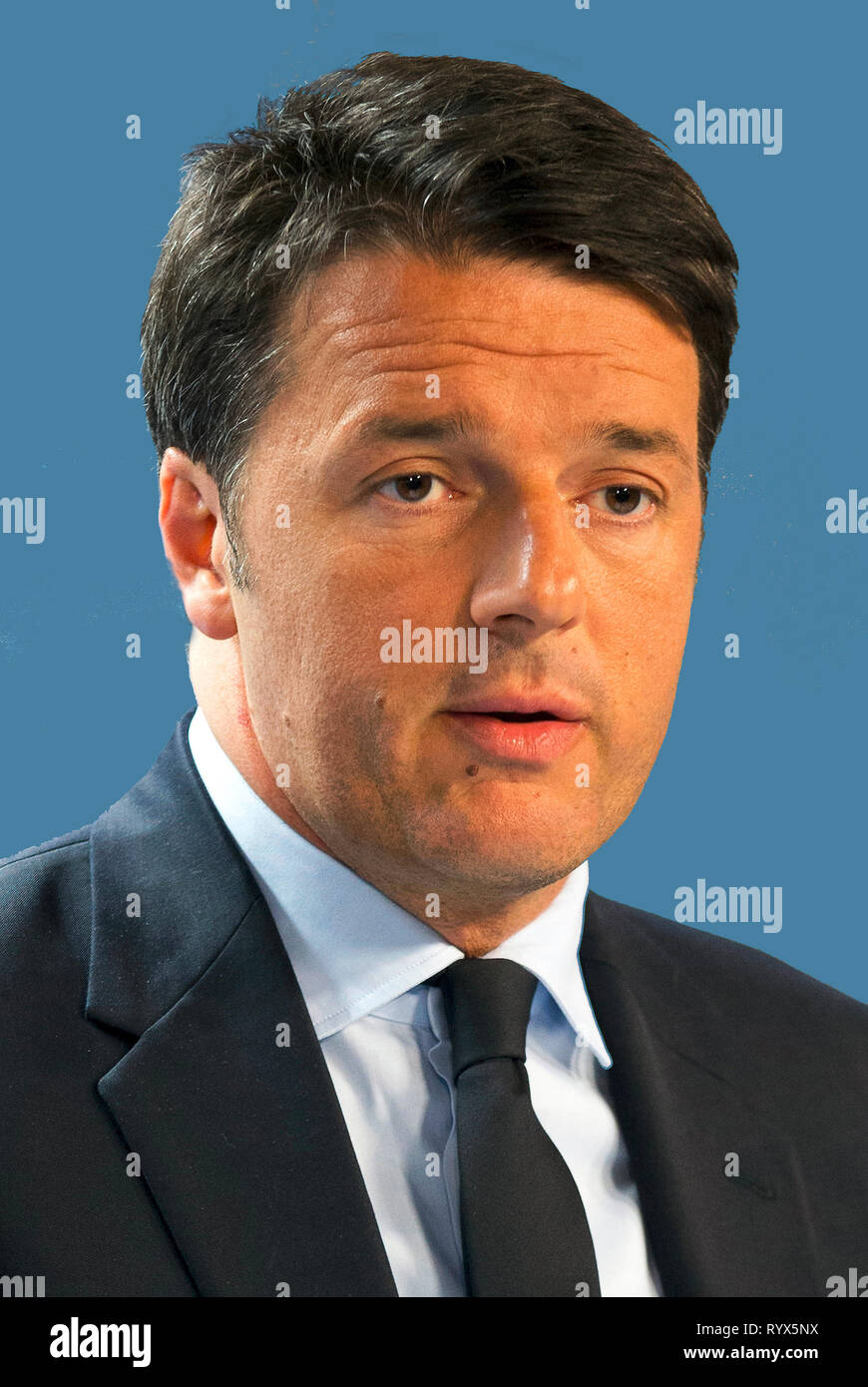 Matteo Renzi - * 11.01.1975: Prime Minister of Italy from 2014 to 2016 and Secretary of the Democratic Party - Italy. Stock Photo